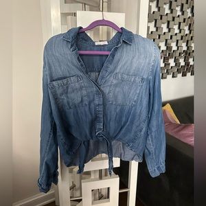 Jean tie blouse